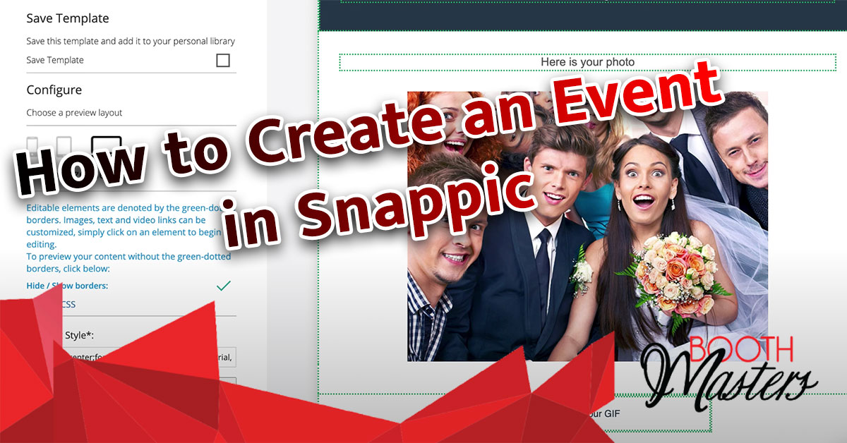 how to create an event in snappic